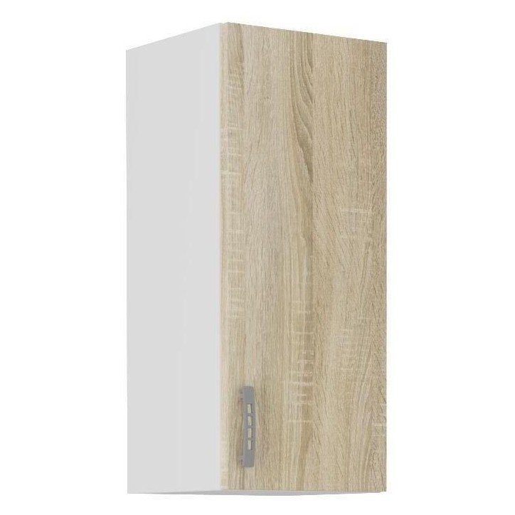 SARA Meuble haut - 1 porte - Décor chene sonoma - L30 x P31 x H71,5 cm