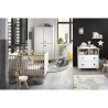 Chambre bébé duo OSLO - Lit 120x60 + Commode a langer 2 tiroirs gout