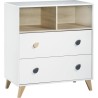 Chambre bébé duo OSLO - Lit 120x60 + Commode a langer 2 tiroirs gout