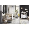 Chambre bébé duo OSLO - Lit 120x60 + Commode a langer 2 tiroirs éto