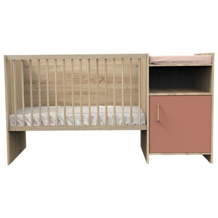 Lit combiné - 120 x 60 cm - Evolutif en 90 x 190 cm - CHARLIE - SAUTHON - Terracotta Lit combiné - 120 x 60 cm - Evolutif en 90 x 190 cm - CHARLIE - SAUTHON - Terracotta