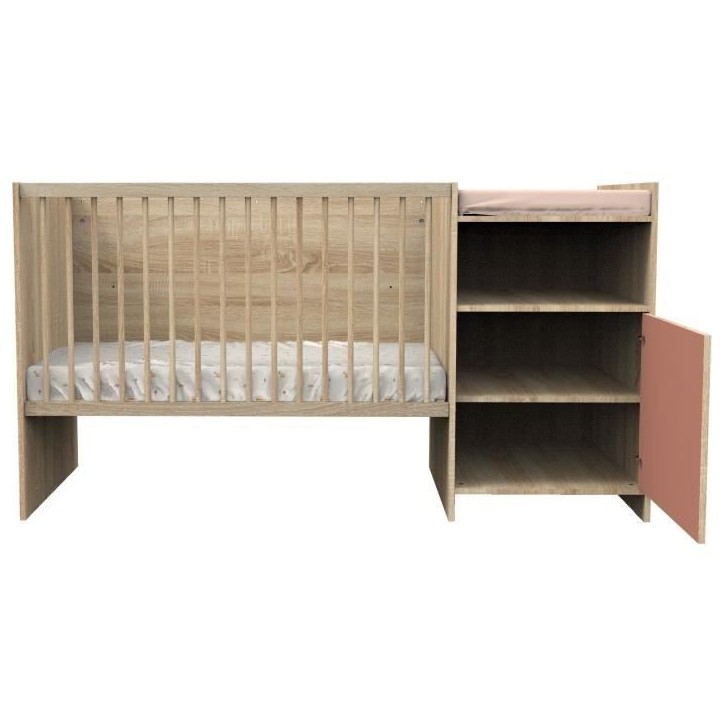 Lit combiné - 120 x 60 cm - Evolutif en 90 x 190 cm - CHARLIE - SAUTHON - Terracotta Lit combiné - 120 x 60 cm - Evolutif en 90 x 190 cm - CHARLIE - SAUTHON - Terracotta
