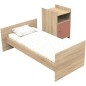 Lit combiné - 120 x 60 cm - Evolutif en 90 x 190 cm - CHARLIE - SAUTHON - Terracotta