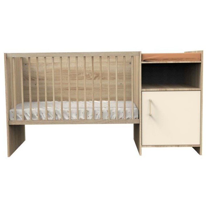 Lit combiné - 120 x 60 cm - Evolutif en 90 x 190 cm - CHARLIE - SAUTHON - Creme