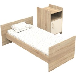 Lit combiné - 120 x 60 cm - Evolutif en 90 x 190 cm - CHARLIE - SAUTH