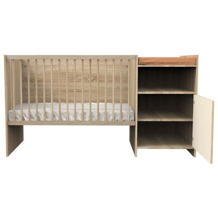 Lit combiné - 120 x 60 cm - Evolutif en 90 x 190 cm - CHARLIE - SAUTHON - Creme