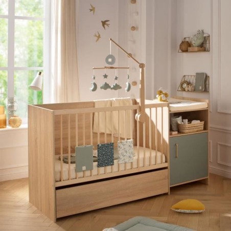 Lit combiné - 120 x 60 cm - Evolutif en 90 x 190 cm - CHARLIE - SAUTH