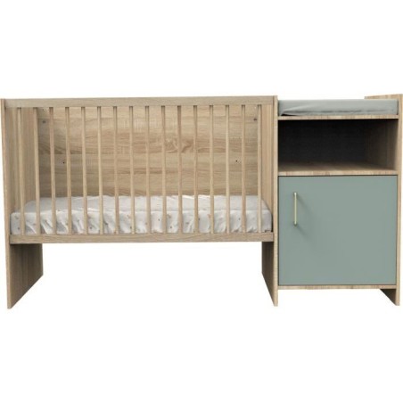 Lit combiné - 120 x 60 cm - Evolutif en 90 x 190 cm - CHARLIE - SAUTHON - Sauge