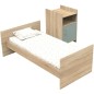 Lit combiné - 120 x 60 cm - Evolutif en 90 x 190 cm - CHARLIE - SAUTHON - Sauge