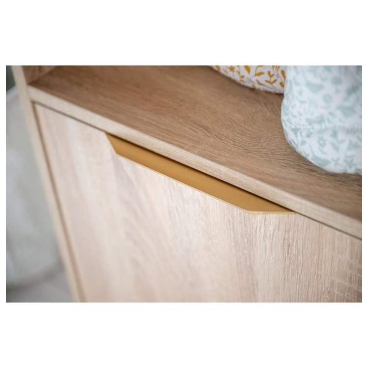 Chambre bébé trio AZUR - Lit 120x60 + Commode a langer 3 tiroirs + Armoire 2 portes chene doré - SAUTHON Chambre bébé trio AZUR - Lit 120x60 + Commode a langer 3 tiroirs + Armoire 2 portes chene doré - SAUTHON