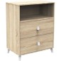 Chambre bébé duo MONTANA - Lit 120x60 + Commode a langer 2 tiroirs décor chene doré - SAUTHON Chambre bébé duo MONTANA - Lit 120x60 + Commode a langer 2 tiroirs décor chene doré - SAUTHON