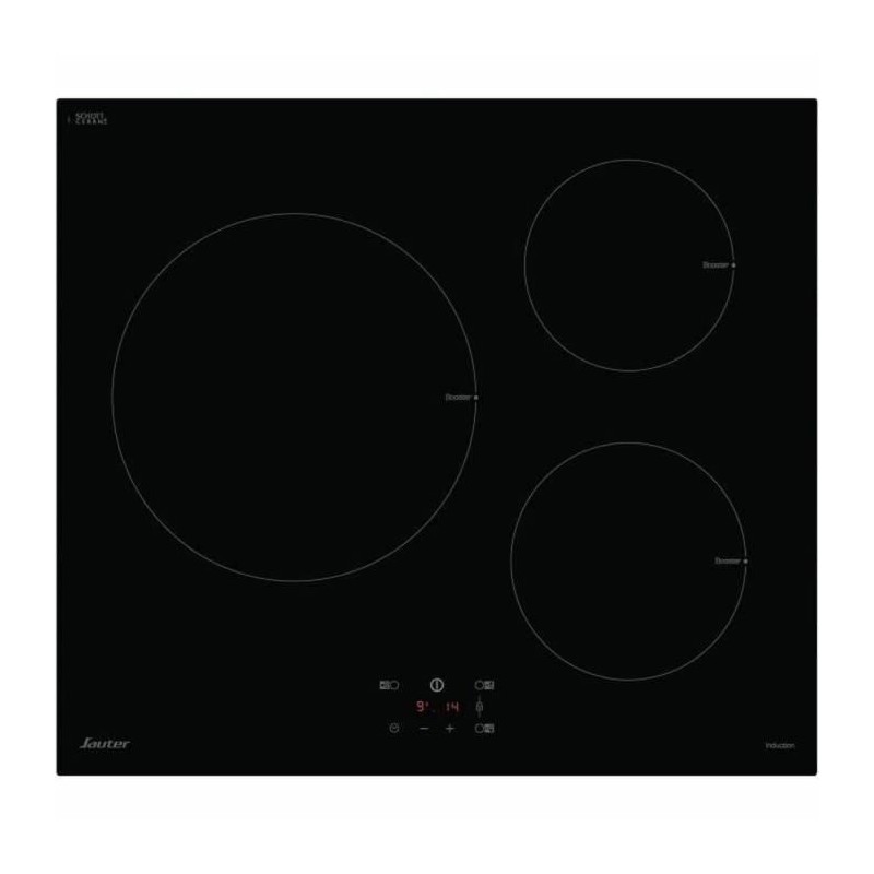 Table de cuisson induction SAUTER - 3 foyers - L60 cm - SI934B - 7200W Table de cuisson induction SAUTER - 3 foyers - L60 cm - SI934B - 7200W