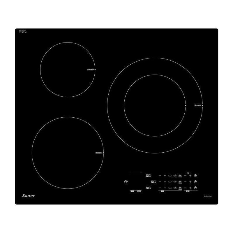Table de cuisson induction SAUTER - 3 zones - 7200W - L60 x P52 cm - S Table de cuisson induction SAUTER - 3 zones - 7200W - L60 x P52 cm - S