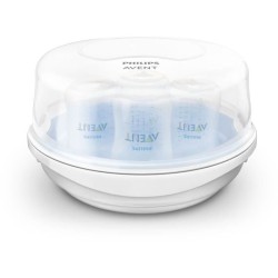 Stérilisateur micro-ondes - PHILIPS AVENT - Vapeur rapide - Bleu/Blan
