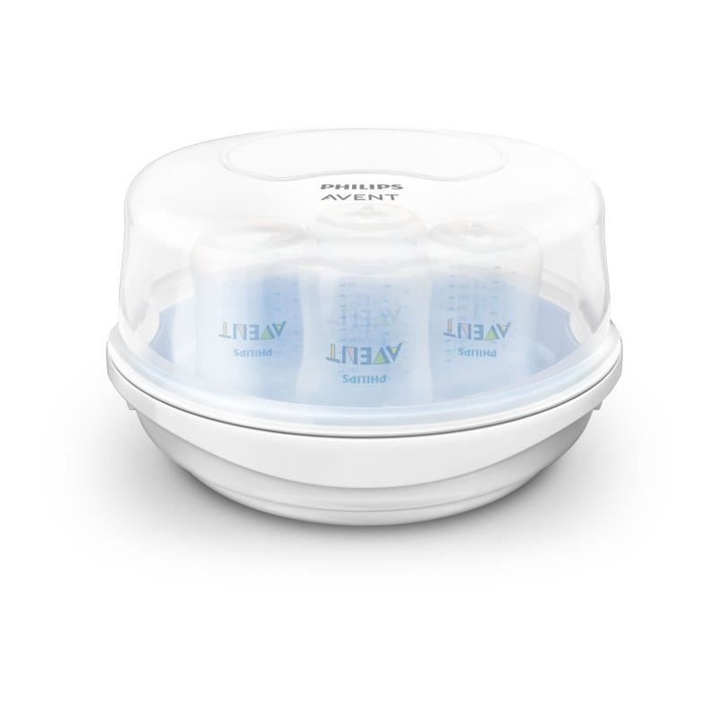 Stérilisateur micro-ondes - PHILIPS AVENT - Vapeur rapide - Bleu/Blan Stérilisateur micro-ondes - PHILIPS AVENT - Vapeur rapide - Bleu/Blan