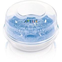 Stérilisateur micro-ondes - PHILIPS AVENT - Vapeur rapide - Bleu/Blan