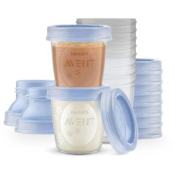Pots de conservation - PHILIPS AVENT - Lait maternel - 10 pots 180ml +