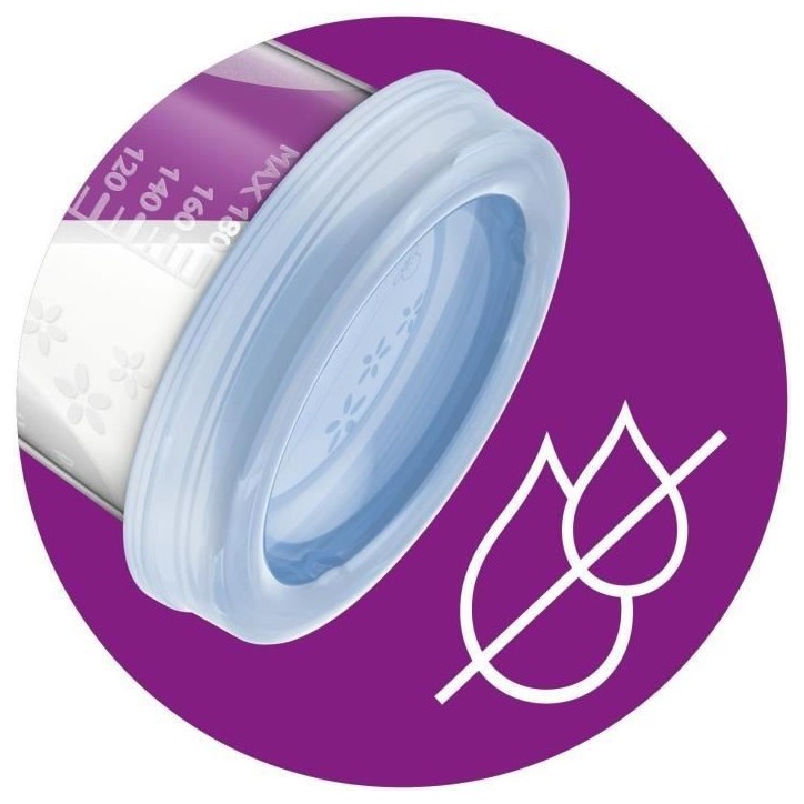 Pots de conservation - PHILIPS AVENT - Lait maternel - 10 pots 180ml + 2 adaptateurs Pots de conservation - PHILIPS AVENT - Lait maternel - 10 pots 180ml + 2 adaptateurs