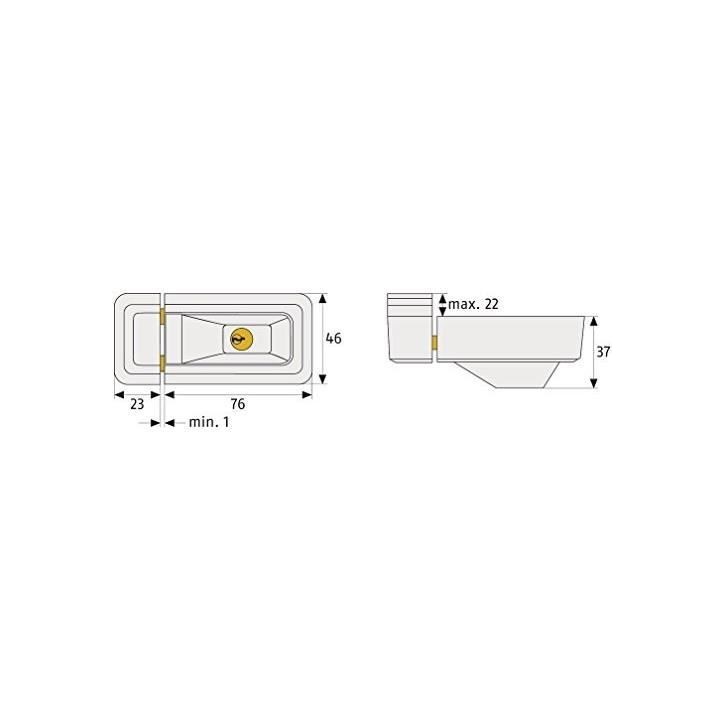 Verrou - ABUS - 3010 W KD EK - Solution universelle pour fenetres et portes - Penes massifs - Montage discret Verrou - ABUS - 3010 W KD EK - Solution universelle pour fenetres et portes - Penes massifs - Montage discret