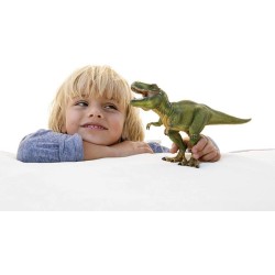 Figurine T-Rex vert, Tyrannosaure Rex avec mâchoire mobile, jouet din
