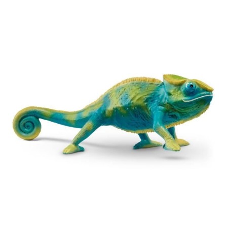 Figurine Caméléon, Figurine qui change de couleur avec la chaleur, jouet pour enfants des 3 ans, Schleich 14858 WILD LIFE