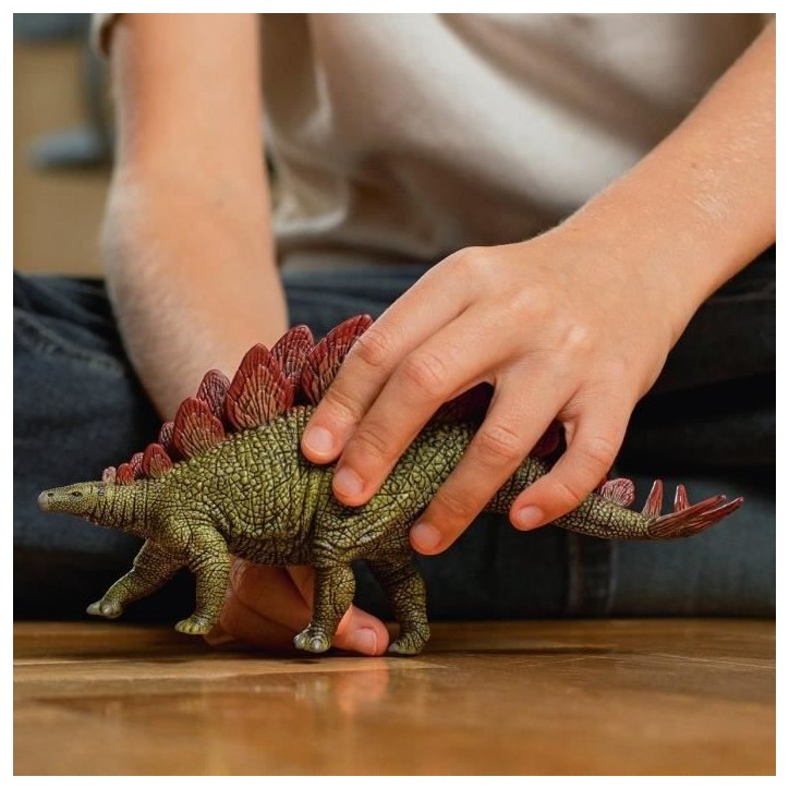 Figurine Stégosaure, avec détails réalistes, Schleich 15040 Dinosaurs, pour enfants des 4 ans