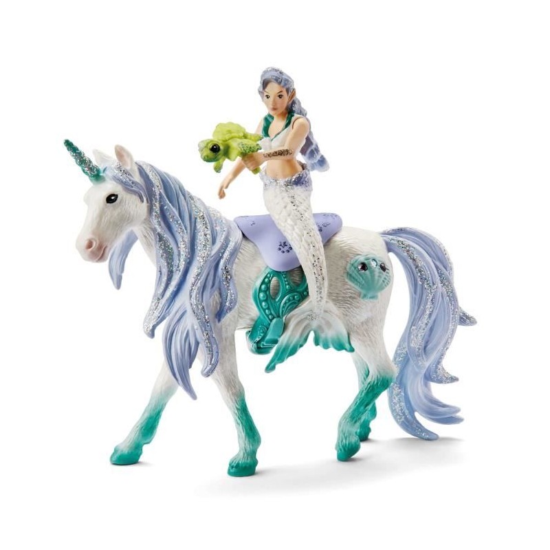 Figurine Sirene sur licorne de mer, Schleich 70594 Bayala, 4 pieces, D Figurine Sirene sur licorne de mer, Schleich 70594 Bayala, 4 pieces, D