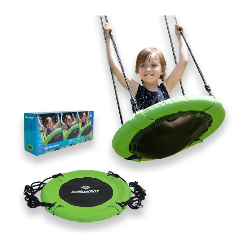Balançoire - SCHILDKRÖT - Nid d'oiseau 60cm - Plastique tressé - Tu