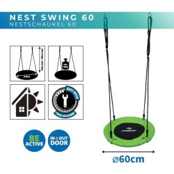 Balançoire - SCHILDKRÖT - Nid d'oiseau 60cm - Plastique tressé - Tu