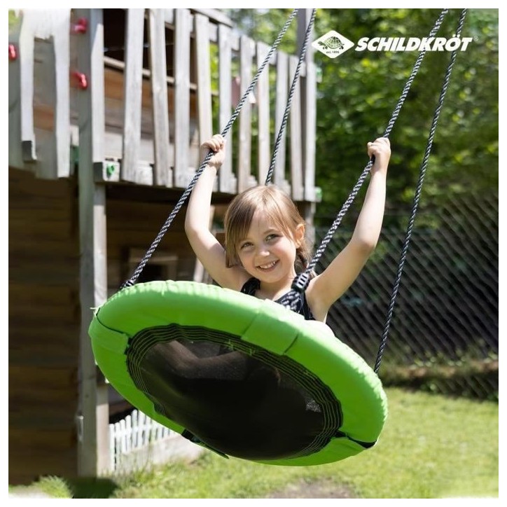 Balançoire - SCHILDKRÖT - Nid d'oiseau 60cm - Plastique tressé - Tubes en acier - Réglable 70-150cm Balançoire - SCHILDKRÖT - Nid d'oiseau 60cm - Plastique tressé - Tubes en acier - Réglable 70-150cm