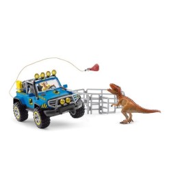 Coffret Voiture tout-terrain avec avant-poste Dino, jouet dinosaure po