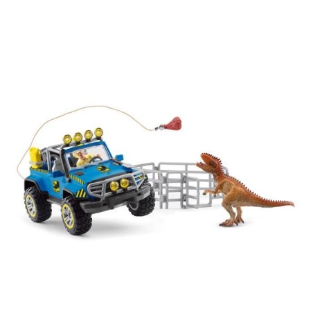 Coffret Voiture tout-terrain avec avant-poste Dino, jouet dinosaure po