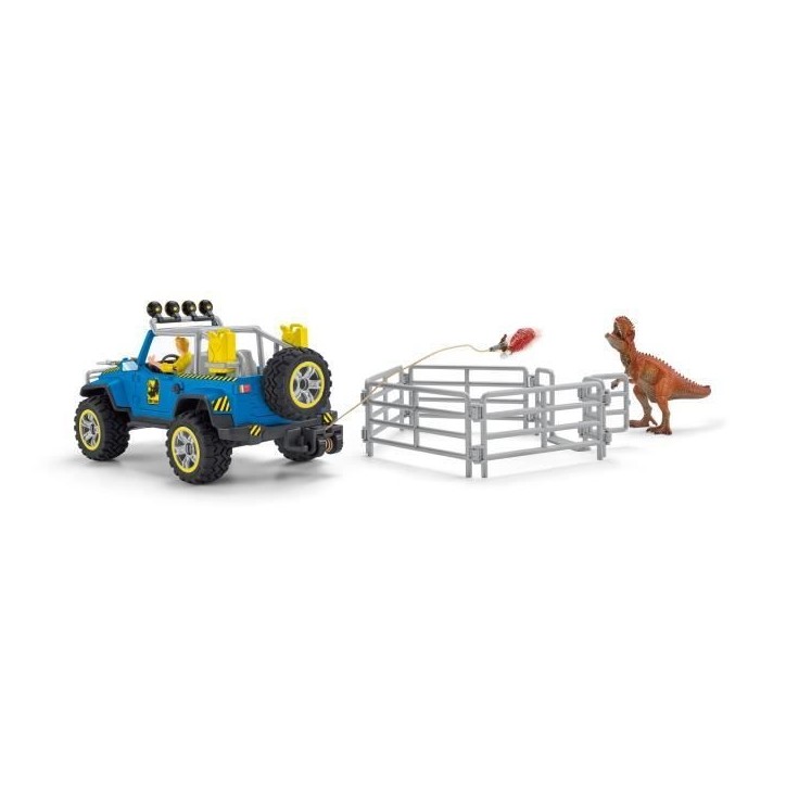 Coffret Voiture tout-terrain avec avant-poste Dino, jouet dinosaure pour enfants, des 4 ans, Schleich 41464 DINOSAURS Coffret Voiture tout-terrain avec avant-poste Dino, jouet dinosaure pour enfants, des 4 ans, Schleich 41464 DINOSAURS