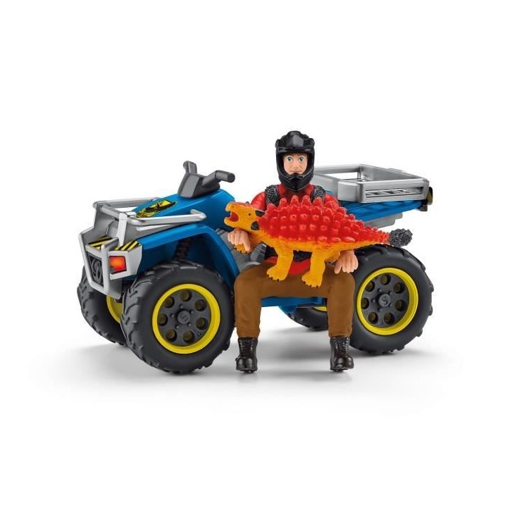 Fuite sur quad face au vélociraptor - Ensemble de Jouets Préhistoriques de 5 Pieces pour Garçons et Filles a Partir de 4 ans Fuite sur quad face au vélociraptor - Ensemble de Jouets Préhistoriques de 5 Pieces pour Garçons et Filles a Partir de 4 ans