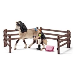 Kit de soin pour chevaux andaloux, coffret schleich avec 9 éléments