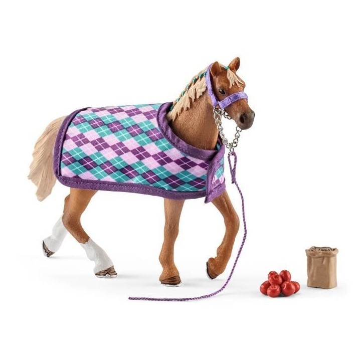 Set de Jouets schleich 5 Pieces avec Figurine Cheval Pur-sang anglais avec couverture - Jouet Cheval Réealiste avec Couverture, Set de Jouets schleich 5 Pieces avec Figurine Cheval Pur-sang anglais avec couverture - Jouet Cheval Réealiste avec Couverture,