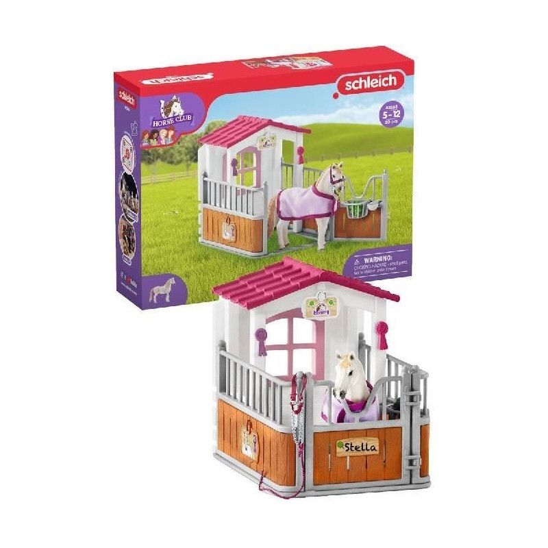 Box avec jument Lusitanienne, coffret schleich avec 12 éléments dont Box avec jument Lusitanienne, coffret schleich avec 12 éléments dont
