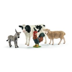 Figurines 4 animaux de la ferme, Coffret de 4 animaux, Schleich 42385