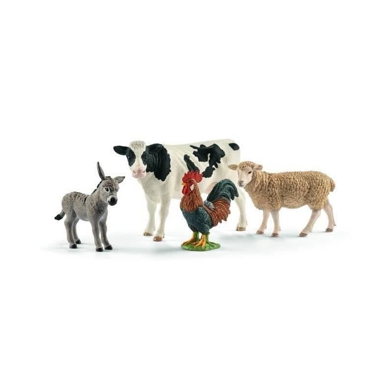 Figurines 4 animaux de la ferme, Coffret de 4 animaux, Schleich 42385 Figurines 4 animaux de la ferme, Coffret de 4 animaux, Schleich 42385