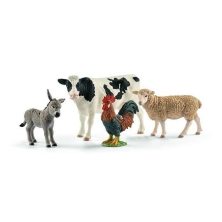 Figurines 4 animaux de la ferme, Coffret de 4 animaux, Schleich 42385
