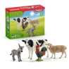 Figurines 4 animaux de la ferme, Coffret de 4 animaux, Schleich 42385
