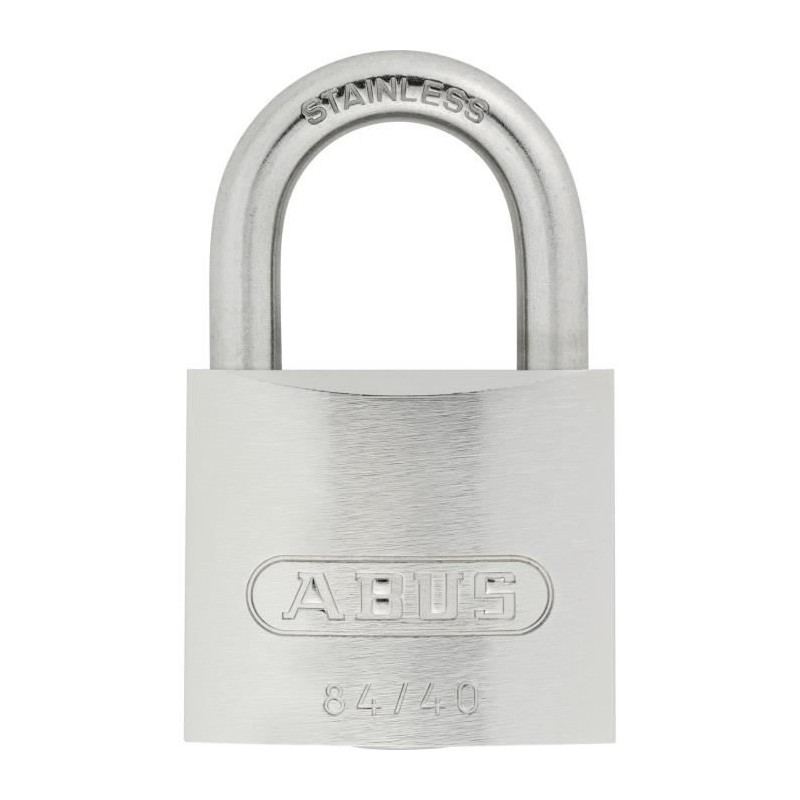 Cadenas en laiton massif - ABUS - 84IB/40 - Anse inox - Pieces intéri Cadenas en laiton massif - ABUS - 84IB/40 - Anse inox - Pieces intéri