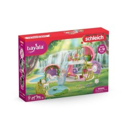 Maison-fleur pailletée avec licornes, lac et écurie - Schleich - 424