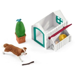 Enclos pour chevaux d'Hannah avec chienne Ruby, coffret schleich avec
