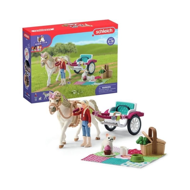 Caleche pour le spectacle équestre, coffret schleich avec 32 élémen Caleche pour le spectacle équestre, coffret schleich avec 32 élémen