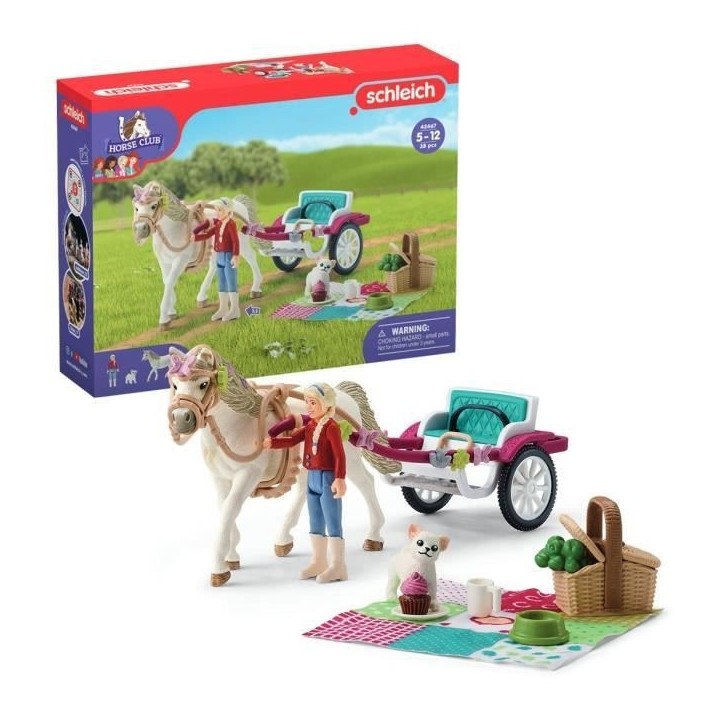 Caleche pour le spectacle équestre, coffret schleich avec 32 éléments inclus dont 1 cheval schleich et 1 personnage, coffret Caleche pour le spectacle équestre, coffret schleich avec 32 éléments inclus dont 1 cheval schleich et 1 personnage, coffret
