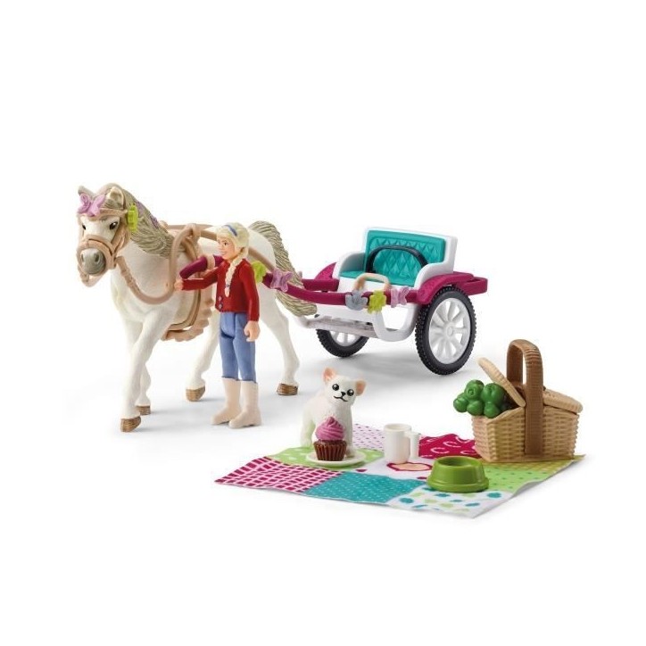 Caleche pour le spectacle équestre, coffret schleich avec 32 éléments inclus dont 1 cheval schleich et 1 personnage, coffret Caleche pour le spectacle équestre, coffret schleich avec 32 éléments inclus dont 1 cheval schleich et 1 personnage, coffret