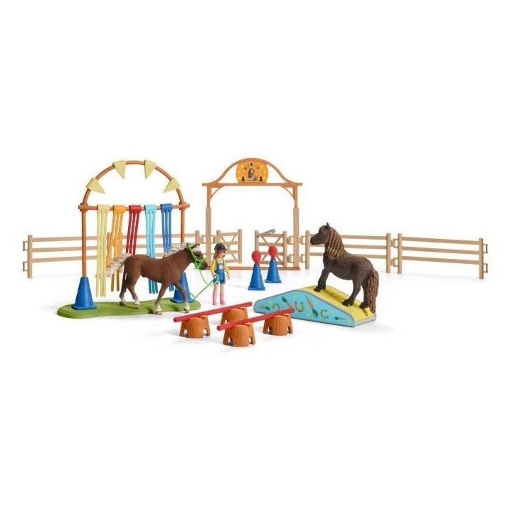 Coffret d'Entraînement Agilité Équestre avec Cheval Schleich, Dresseur et Accessoires - Ensemble Équestre de 41 Pieces - Cad Coffret d'Entraînement Agilité Équestre avec Cheval Schleich, Dresseur et Accessoires - Ensemble Équestre de 41 Pieces - Cad