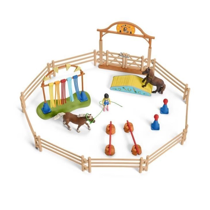 Coffret d'Entraînement Agilité Équestre avec Cheval Schleich, Dresseur et Accessoires - Ensemble Équestre de 41 Pieces - Cad Coffret d'Entraînement Agilité Équestre avec Cheval Schleich, Dresseur et Accessoires - Ensemble Équestre de 41 Pieces - Cad