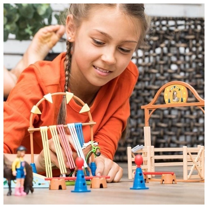 Coffret d'Entraînement Agilité Équestre avec Cheval Schleich, Dresseur et Accessoires - Ensemble Équestre de 41 Pieces - Cad Coffret d'Entraînement Agilité Équestre avec Cheval Schleich, Dresseur et Accessoires - Ensemble Équestre de 41 Pieces - Cad